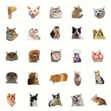 50pcs/Pack Cute Cartoon Pet Dog Cat Meme Stickers, Fun Aesthetic Labels For Scrapbooking, Stationery, Cards, Envelopes, Guitars, Instruments, Halloween, Christmas Gifts, Teens Party Supplies, Rewards, Motivation