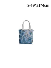 Túi vải canvas in hoa, túi đeo vai, túi mua sắm, túi đi làm, túi siêu thị, đồ dùng học tập, túi xách tay, túi đựng đồ ăn trưa, phù hợp cho phụ nữ sử dụng hàng ngày, hẹn hò, đi học, mùa hè, du lịch, công sở, học sinh, dã ngoại, cắm trại, siêu thị, đựng đồ hàng ngày, quà tặng giáo viên. - Nhiều màu - Xem 17