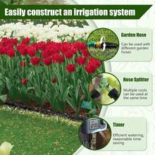 Flat Soaker Hose 100ft, Garden Hose With Heavy Duty Double Layer Design, Drip Irrigation Hose Saves 80% Water, Leak Proof Sprinkler Hose For Garden, Lawn, Vegetable Plot (50ft X 2) - 100FT - View 10