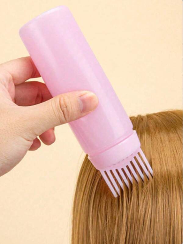 1 stuk Sprayfles Shampoo Vloeibare Fles Haarverf Fles Haar Salon Styling Haarset Shampoo Fles Diepe Reiniging Van Haarwortels Haarverf Gereedschap Salon Gereedschap Wortelkam Applicator Fles, Haarolie Applicator Fles Applicator Borstel Met Afgestudeerde Schaal Voor Haarverf