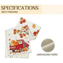 1/25pcs Table Runner, Buffalo Plaid Truck Design, Polyester Fabric, Suitable For Fall Harvest, Thanksgiving Decoration, Perfect For Indoor/Outdoor Dining And Party, Home Decor, Holiday Gift