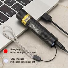 Alonefire Senter LED UV Mini 365nm Kecerahan Tinggi Lampu Hitam Isi Ulang USB Genggam Saku Lampu Inspeksi Ultraviolet Kecil Penanda Tinta Tak Terlihat Lampu Kuku Lampu Pengeringan Noda Hewan Peliharaan Penanda Kebocoran Mineral Koin Kalajengking Lampu Deteksi Fluoresensi SV108 - Hitam - View 11