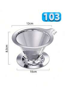 Filtro de Café Inox Reutilizável - Coador para Chá e Café com Tecnologia Pour Over Alta Qualidade - Inox 101 - Visão 6