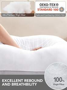 2 Pcs Premium Square Pillow Inserts – Plush & Supportive Sham Stuffers For Sofa, Bed, Couch & Outdoor Decor | Hypoallergenic, Machine Washable Throw Pillow Fillers - trắng - Xem 4