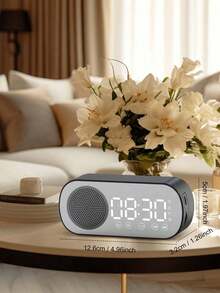 1 pièce Horloge miroir Haut-parleur Bluetooth Cadeau Horloge Réveil Haut-parleur intelligent avec caisson de graves, prend en charge la carte TF, l'affichage numérique LED USB, horloge électronique, décoration de la maison, décoration de la chambre, fournitures de retour à l'école - Multicolore - Voir 9