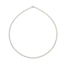 1 串微型 2-3 毫米天然淡水珍珠颈链，真正米形淡水珍珠，日常精致简约项链，女士礼物 40 厘米 15.7 英寸