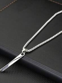 Colar Longo de Corrente de Aço Inoxidável da Moda, Colar Simples de Cor Dourada e Prateada, Joia de Hip Hop para Homens e Meninos