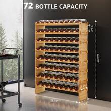 Techigher Freestanding Wine Racks & Cabinets - 8 Layers - 84*26*102CM - View 3