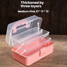 Große Kapazität Kunststoff Staubdichte Medizinbox, einfach und praktisch zu tragen, Medizin Aufbewahrungsbox, Erste-Hilfe-Kasten, Haushalts-Aufbewahrungsbox, Medizinischer Erste-Hilfe-Kasten, Medizinische mehrstöckige Medizinbox, Notfall-Aufbewahrungsbox, Familien-Tragetasche