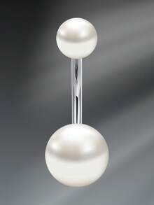 CIZME 1 件时尚不锈钢心形花蝴蝶肚脐环，适合女性日常装饰，14G 10mm 肚脐环穿孔首饰刻面方晶锆石吊坠肚脐环肚脐穿孔身体首饰 - 彩色 - 查看 26