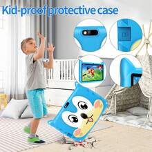 Cartoon Pattern 7 Inch Kids Tablet Quad Core 4GB RAM 64GB ROM Android 13 Learning Education Games Tablets 4000mAh - Multicolor - View 5