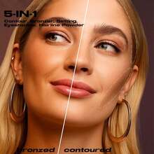 YOUNG VISION 1 Box Matte Bronzer Powder, Oil Control, Fine Velvet Texture, Seamless, Set Makeup, Contour, Highlight Hairline, Facial Makeup For Daily, Party, Performance - 彩色 - 查看 7