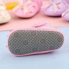 1 par de zapatos para bebé niña recién nacida para primeros pasos, zapatos de princesa con moño para bebé y niño pequeño, calzado blando tipo preandador - Multicolor - Ver 6