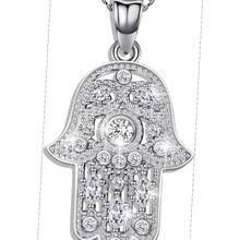 Aniu 925 Sterling Sier Hamsa Hand Of Fatima Evil Eye Jewelry For Wom With Cubic Zirconia Comes With Black Gift Jewelry Box YFHL4 - Hamsa-04-四月 - 查看 2