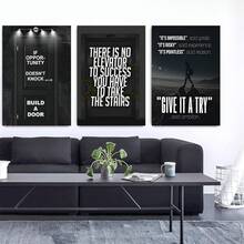 GUBIYU Black Hustle Grind Execution Wall Art Set Of 3 Framed Canvas Office Inspirational Motiviational Wall Decor Art Positive Quotes Posters Living Room Pictures Walls Decor Mens Guys 12x16 - A012 勵志牆畫 - 查看 6