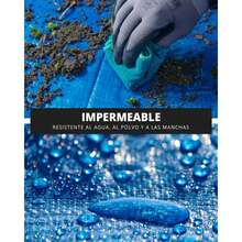 Cubierta de lona de protección multiusos con ojales de metal resistente a la abrasión duradera y estable adecuada para camping, cubierta para el hogar, protección de vehículos y tamaños varios disponibles (Azul)