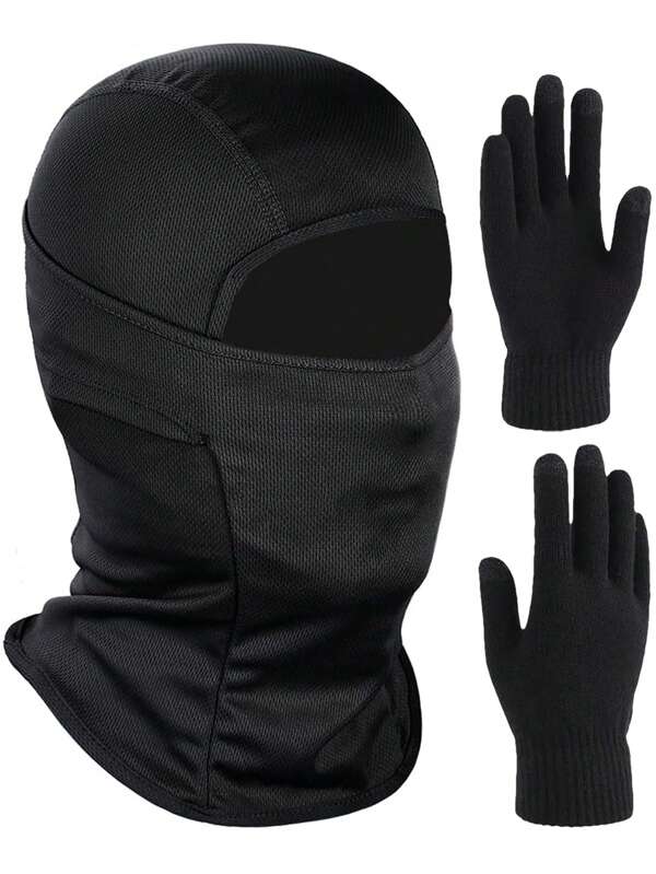 Ski Mask For Men Women, Balaclava Face Mask And Black Gloves, Shiesty Mask UV Protector Lightweight For Motorcycle Snowboard