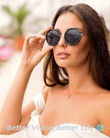 Gafas de sol cuadradas de ojo de gato polarizadas y modernas para mujeres, montura pequeña con lentes de protección UV400 - Borgoñón/Marrón - Ver 7