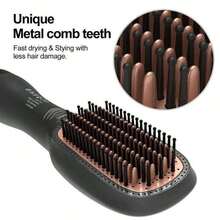 三合一热风梳、梳子、吹风机、卷发棒、快速卷发棒、电直发器、电吹风机、三合一热风梳、热风梳、造型梳、吹风梳、卷发棒、防漏卷发棒、直发器 - 英規插(220-240V) - 查看 7