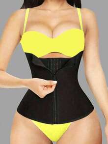 Single-Row Buckle Double Abdomen-Tightening Belt & Waist Support, Women's Sports Shaping Belt, Sweat-Inducing Tummy Tightener, Corset Belt, Women's Underbust Corset Top, Waist Cincher - Multicolor - View 18