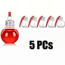 Christmas Tree Ornament, Christmas Booze Balls, Xmas Fillable Drink Tree Ornaments, Water Bottle, Bulbs Shape Christmas Decoration, Clear Christmas Ball Bell Pendant, Home Party Decor 10PCs 5PCs Christmas Christmas Decorations Christmas Pajamas Christmas Gifts Christmas Decor