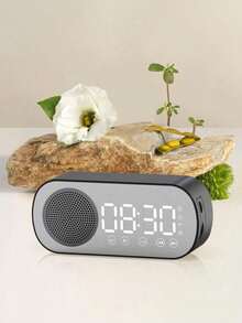 1 pièce Horloge miroir Haut-parleur Bluetooth Cadeau Horloge Réveil Haut-parleur intelligent avec caisson de graves, prend en charge la carte TF, l'affichage numérique LED USB, horloge électronique, décoration de la maison, décoration de la chambre, fournitures de retour à l'école - Multicolore - Voir 11