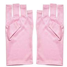 Gel Nail Art UV Protection Gloves, UV Light Therapy Gloves, Pink Fingerless Gloves (1 Pair), Prevent Skin Tanning Under Nail Lamp, Ideal For Nail Artists, DIY Nail Enthusiasts And Nail Salons (Valentine's Day, Mother's Day Gift), Nail Supplies, Nail Tools, Nail Art Tools, Back To School Season, Nail Art, Nail Tip Tools - Pink - View 12