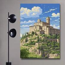 Framed Assisi Italy Travel Poster Canvas Wall Art Print With Vibrant Italian Town Scene, Perfect Gift For Art Lovers, Home Decor For Living Room, Bedroom, Or Office