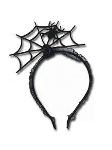 Halloween diavol bandă de susținere petrecere cosplay păianjen pânză de păianjen costum accesoriu liliac păr clip - Negru - Vizualizare 5