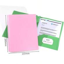 1 件 A4 蝌蚪形 D 形环报告文件夹，PP 材质，带双口袋文件整理器，适用于学校用品，返校 - 彩色 - 查看 4