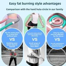 1 件三色弹簧 - 健身、户外活动的多彩选择 - 轻巧耐用的设计，适合派对、节日、生日、所有年龄段、派对游戏 | 有趣的健身配件 | 易于存储的设计，男女通用，适合腰部瘦身、室内/室外、便携、瑜伽、初学者训练 - 彩色 - 查看 9