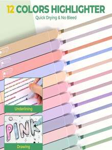 19-Piece Stationery Set, Beautiful School Supplies, Including A Large-Capacity Pencil Case, Highlighters, Gel Pens, Study Sets, And College Essential Back-To-School Gifts , Back To School Gifts