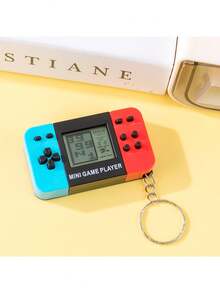 1个复古迷你黑白游戏机钥匙扣（含纽扣电池），迷你游戏机挂件，万圣节、圣诞节礼物，包包挂件玩具，吊坠，生日礼物，包包饰品，汽车配件，送给老师、朋友、姐妹的礼物创意