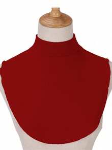 1 buah Kerah Imitasi Serbaguna Wanita yang Dapat Dilepas, Warna Polos, Aksesori Kaos Dalam Viscose yang Nyaman untuk Gaun - MultiWarna - View 15