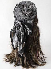 1 件新款波西米亚风格佩斯利印花头巾，女士头巾/围巾/披肩，防晒，适合日常生活和度假穿着，春夏季，学校用品，学院发饰秋季配饰秋冬女士头带发带