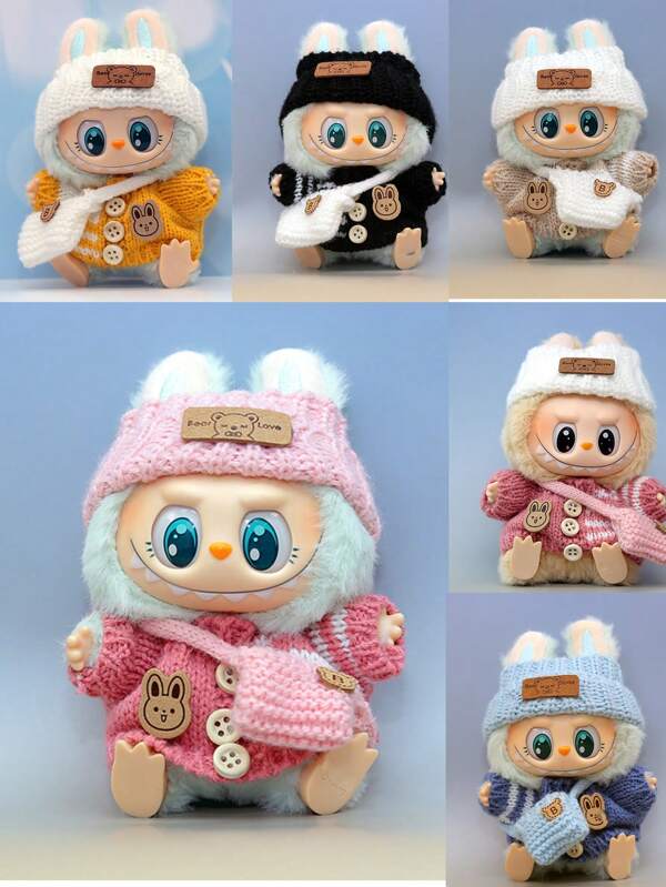 1Pla Boubou Does Not Contain Dolls, But Clothes Pendants, Buttons, Knitted Sweaters, Hats, Small Bags, Vinyl Dolls, Clothes Suits.(The Outer Packaging Of The Product Is Shipped Randomly)Product Color Shipped With