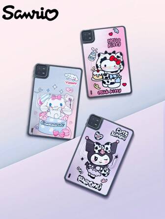 Sanrio Decorated Cartoon Dog Tablet Protective Case For Xiaomi PAD 5, Silicone Soft Shell Protective Cover For Xiaomi PAD 7 Cow & KT Cat