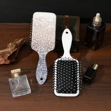Handmade Rhinestone Massage Air Cushion Comb, Luxury Fully Studded Airbag Hair Brush, Unique Large Paddle Brush Home Use, Back To School, Travel Holiday Essentials, Hair Accessories Brushes, Edge Brush Hair Comb, Comb Hair, Detangling Brush, Ball Brush, Mini Hair Brush Set, Wooden Comb, Hair Brush, Comb, Slick Back Brush, Hairbrush, Edge Brush Hair Brush, Detangling Brushes, Hair Tools, Hair Stuff, Hair Care, Curly Hair Brush, Barber, Hairdressing Equipment, Hairstyle, Hairdressing,Hair Brush,Slick Back Brush,Styling Brush,Curly Hair Brush,Edge Brush,Hair Comb,Brush Hair,Hair Brush Set,Comb Hair,Comb For Curls,Detangling Brush,Hair Brush For Women,Hair,Travel,Hair Products,Hair Tools,Hair Stuff,Barber,Barber Accessories,Barbershop,Hairdressing Equipment - Multicolor - View 7