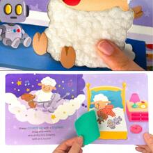 beartale 一套儿童推拉滑梯互动游戏书，大象泡泡浴互动书，培养良好沐浴习惯，探索性忙碌书，早教玩具，生动插图忙碌书，教育玩具，互动书 - 彩色 - 查看 13