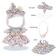 Bubu's Fashionable & Cute Ditsy Floral Headband & Dress Set (Headband And Dress Floral Patterns Are Random), Paired With Glasses And Crossbody Bag, New Peripheral (Excluding Plush Doll) - Multicolor - View 11