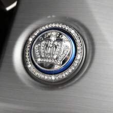 General Motors One Click Start Decoration Ring, Crown Emblem Alloy Start Button Cover, Automotive Parts Engine Ignition Button Set, Automotive Interior Accessories, Suitable For Most Vehicles, Perfect Gift For Girlfriend - one-size - View 12