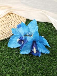 1pc Oversized Butterfly Orchid Flower Claw Clip,Unique Design,High-End Aesthetic,Suitable For Bun Hairstyle,Beach,Photography - Multicolor - View 16