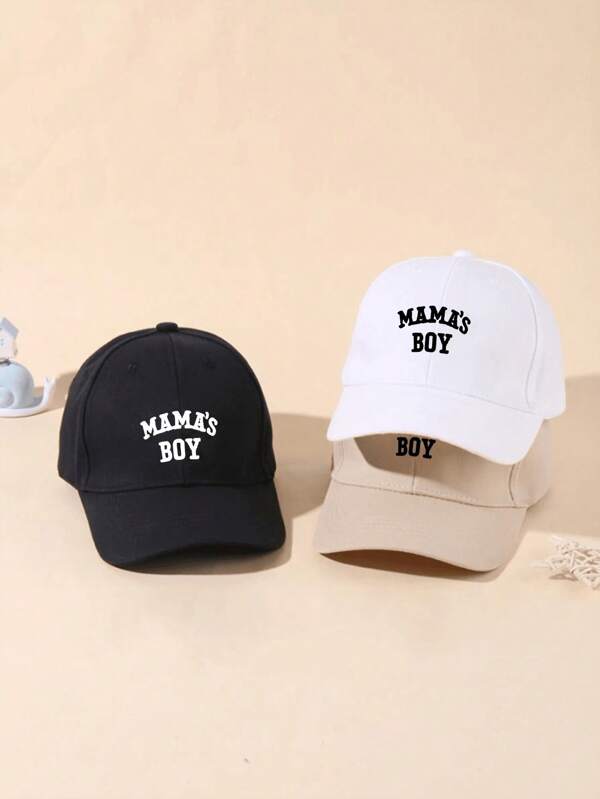 1 Set Of "MAMA'S BOY" Printed Letter Baseball Caps, Adjustable Outdoor Sun Protection Casual Hats, Suitable For Travel In Spring And Autumn, Beach Vacations, Daily Wear, Travel, Boys And Girls