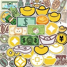 SCXXBSW 50pcs Cartoon Currency Stickers DIY Decoration Luggage Guitar Notebook Creative Fun Cartoon Waterproof Stickers - Multicolor - View 8