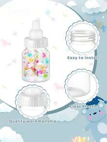 12 cái/10 cái/5 cái/2 cái-Bình sữa mini cho bé, Bình đựng kẹo cho tiệc mừng em bé, Bình có thể đổ đầy lại cho tiệc mừng em bé, Hộp đựng kẹo, Chai kẹo nhựa nhỏ, Đồ trang trí tiệc cho bé trai bé gái sơ sinh tự làm, Quà tặng tiệc mừng em bé, Quà tặng tiệc mừng em bé, Chai kẹo nhựa mini, Chai trong suốt cho tiệc mừng em bé, Hộp đựng kẹo ăn mini để trang trí tiệc mừng em bé - trắng - Xem 9
