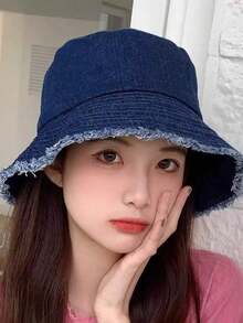 1 chapéu de balde jeans, proteção solar feminina primavera/verão, boina jeans vintage de aba grande, design fofo de coração, jeans lavado retrô, boné de beisebol, chapéu octogonal pequeno, boné de jornaleiro artístico coreano