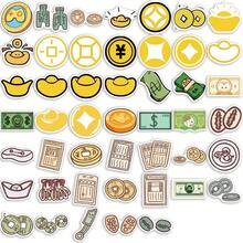 SCXXBSW 50pcs Cartoon Currency Stickers DIY Decoration Luggage Guitar Notebook Creative Fun Cartoon Waterproof Stickers - Multicolor - View 6