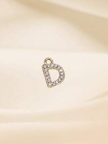 26 件时尚 3D 锌合金水钻镶嵌 A-Z 英文字母吊坠、耳环、项链、手链、手机壳、拉链头 DIY 珠宝零件和耗材，适合小型企业采购 - 26個字母吊墜 - 查看 4