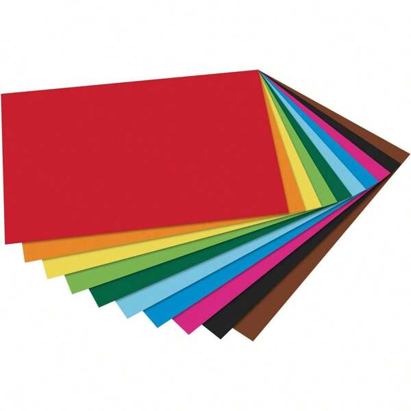 folia 600 - Block mit Tonpapier, 130 g/m², DIN A4, 20 Blatt, sortiert in 10 Farben, ideale Grundlage für vielfältige Bastelarbeiten wie Fensterbilder, Scrapbooking, Kartengestaltung