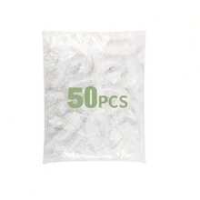 50/100 chiếc mũ tắm dùng một lần - Mũ trùm tóc bằng nhựa chống thấm nước cỡ lớn, chất lượng salon dành cho cả nam và nữ, lý tưởng để dưỡng tóc sâu và chăm sóc tóc, nhiều màu/Trắng - Nhiều màu - Xem 9
